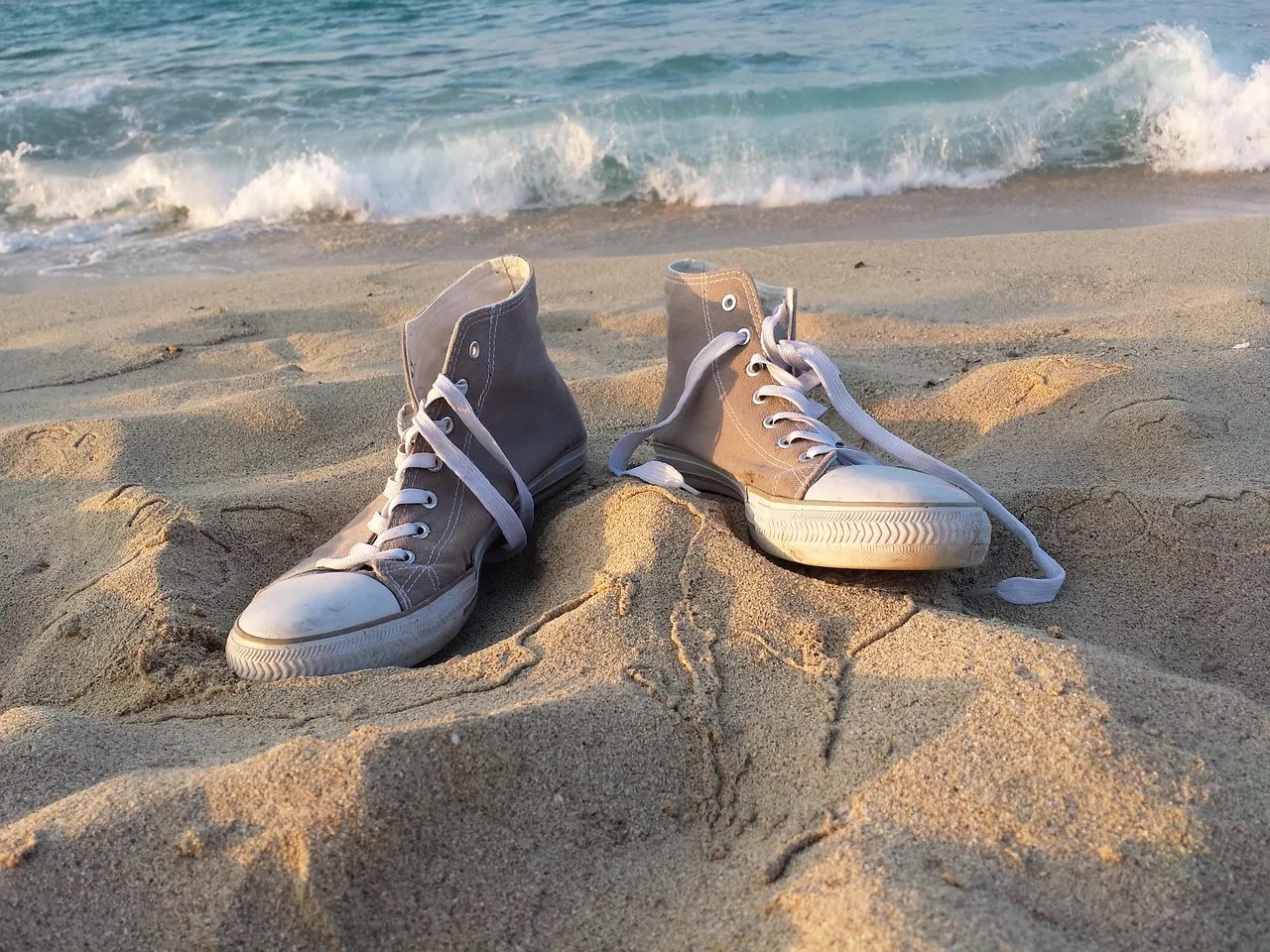 Blue Polyester Sneaker