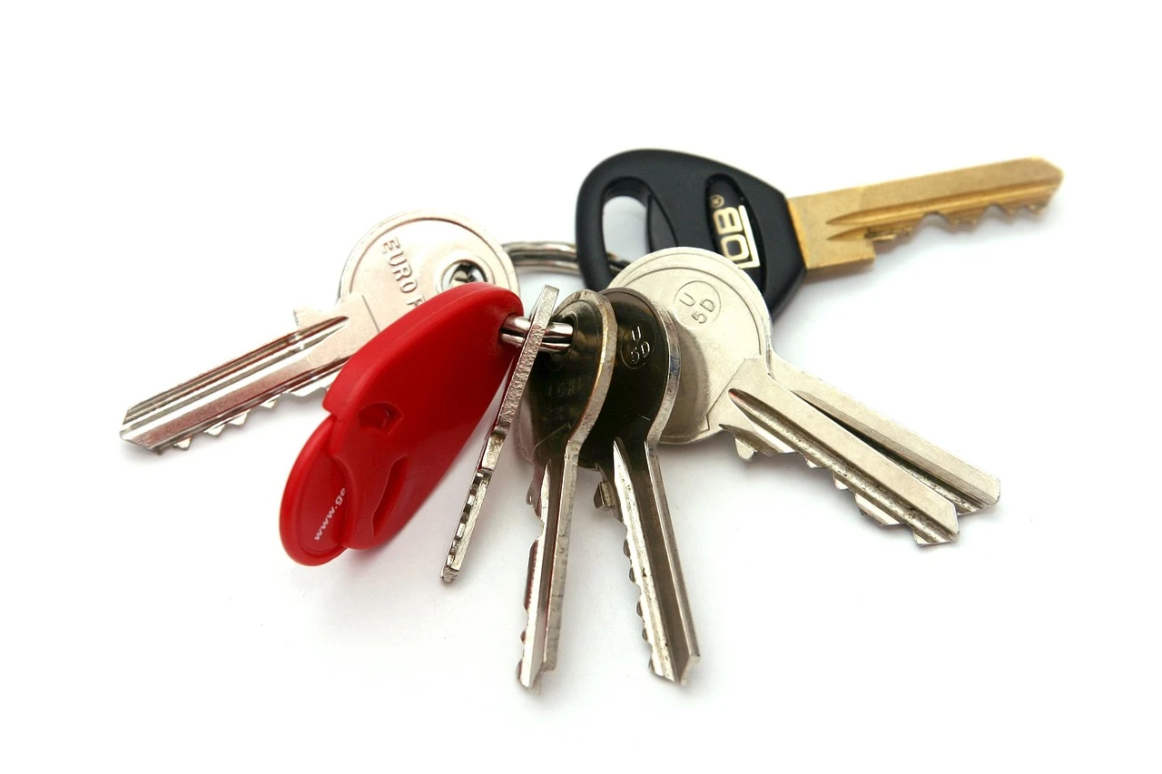 Black Leather Keychain