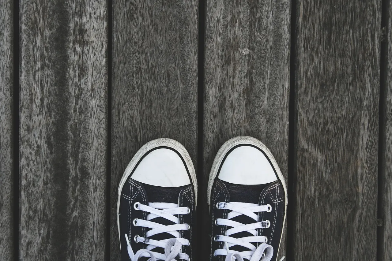 Blue Polyester Sneaker