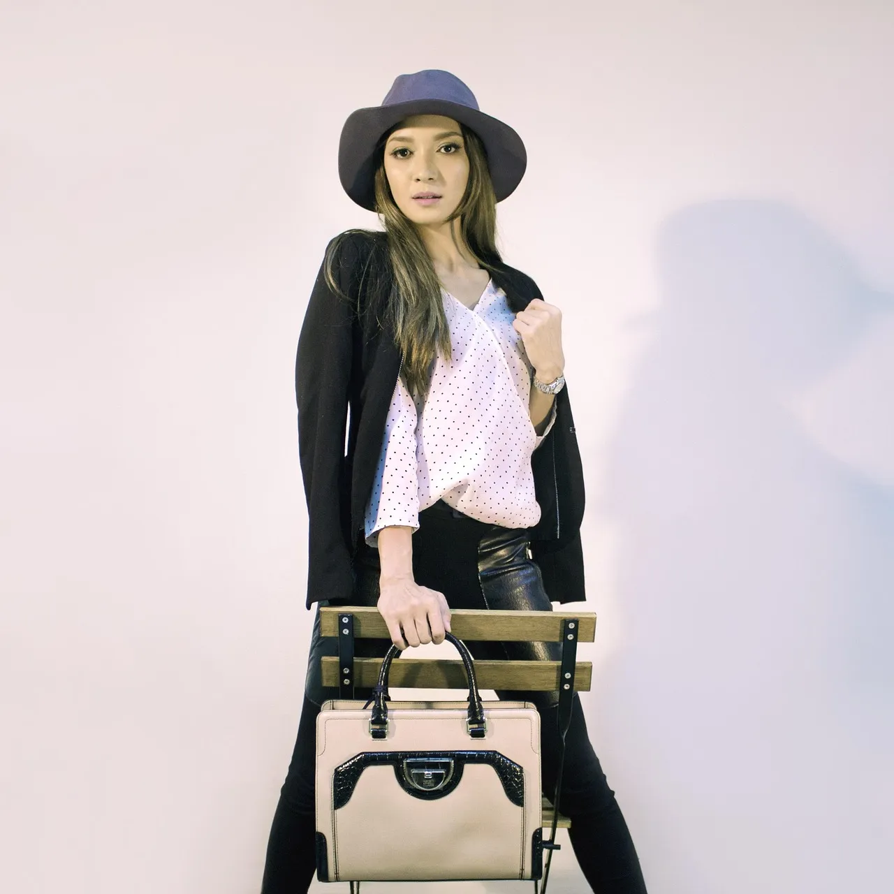 Yellow Leather Clutch Bag