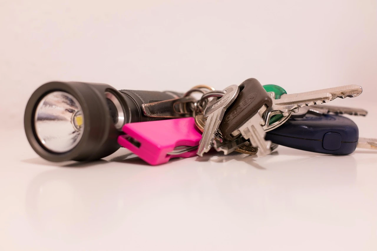 Brown Calfskin Keychain