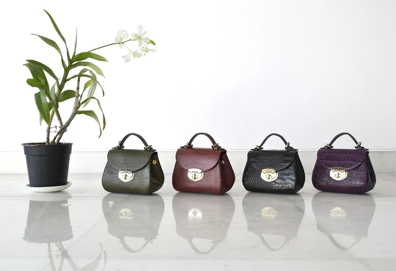 Black Polyurethane Handbag