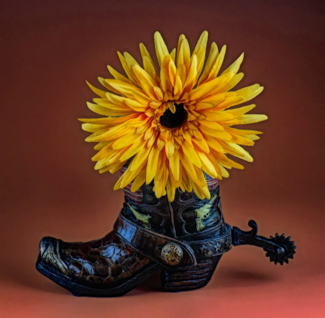 Green Polyester Boot