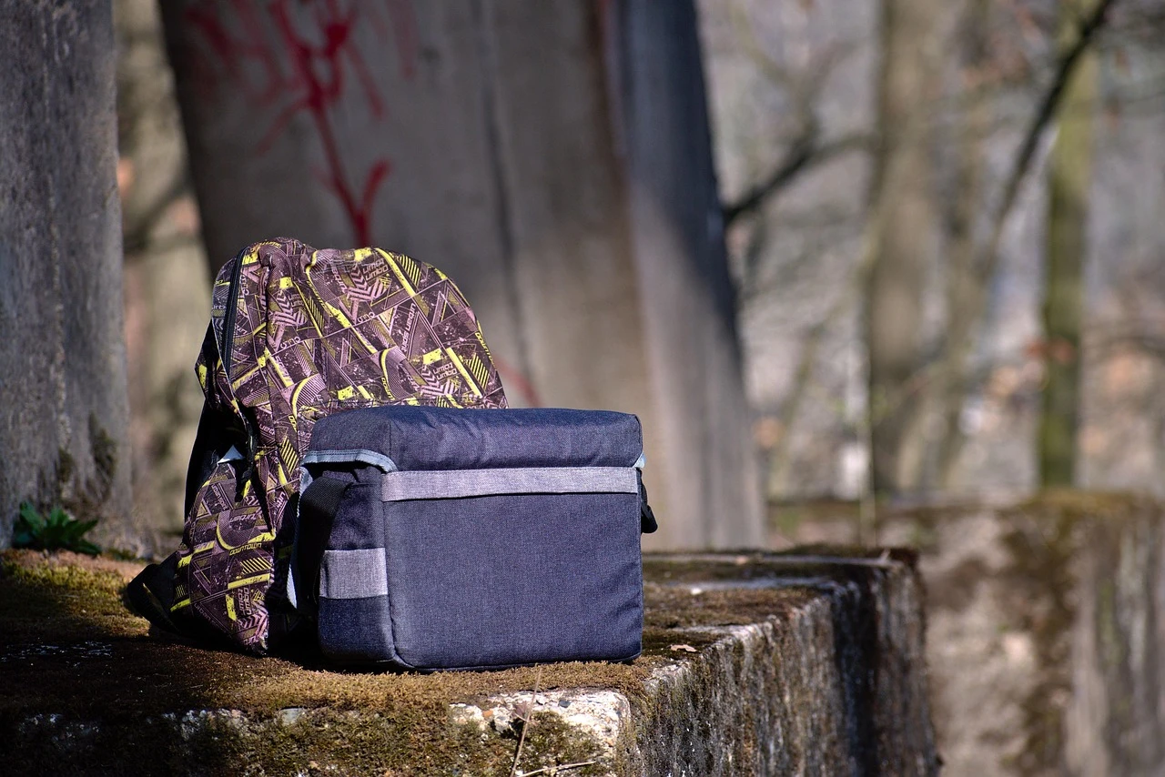 Blue Nylon Travel Bag