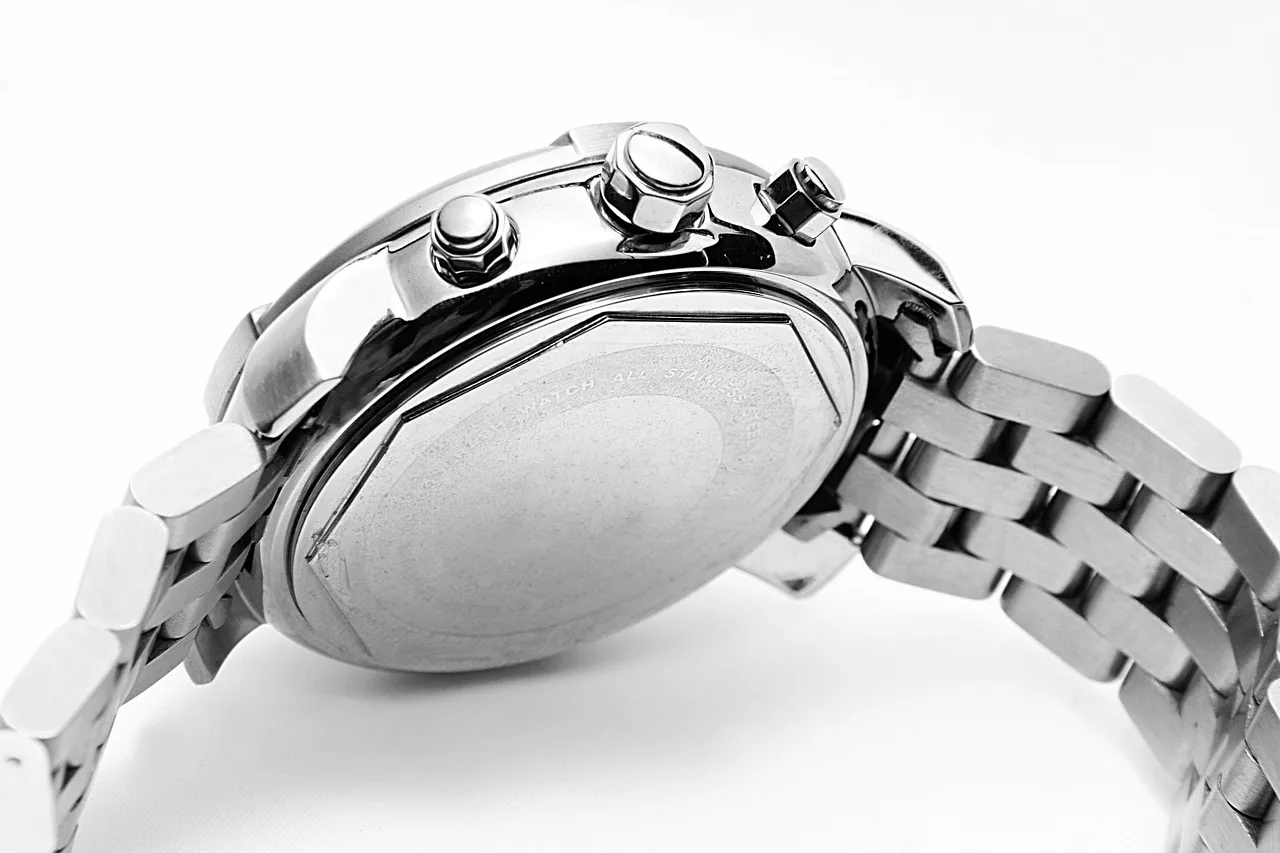 (MK3178) Slim Runway Mono Silver-Toned Stainless Steel Silver Dial Watch