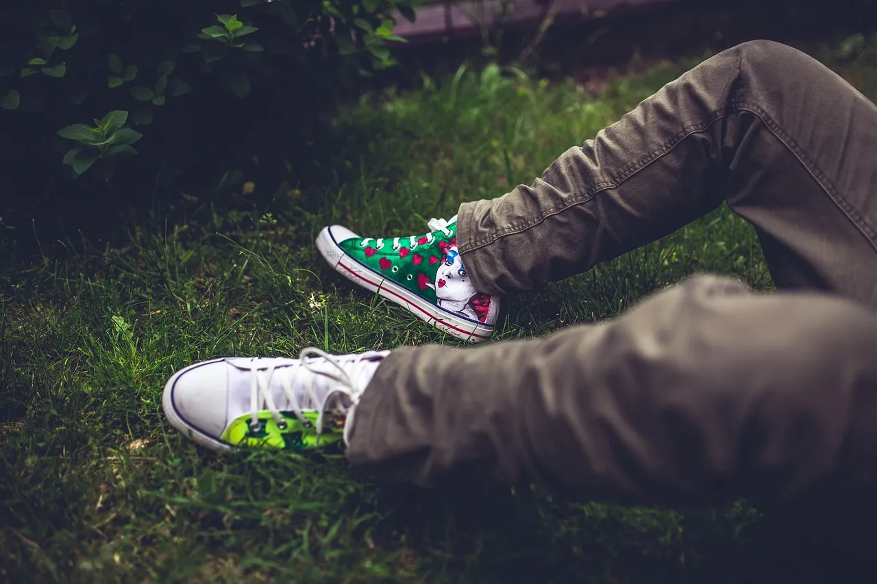 Green Polyester Sneaker