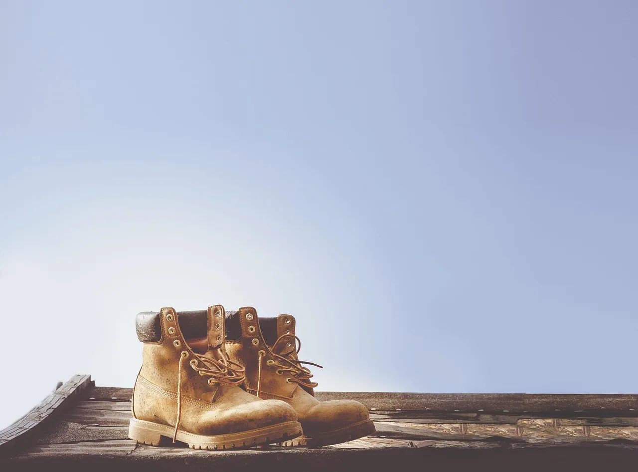 Blue Polyester Boot