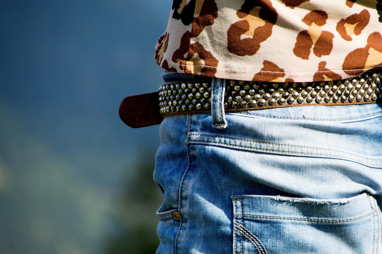 Blue Leather Belt