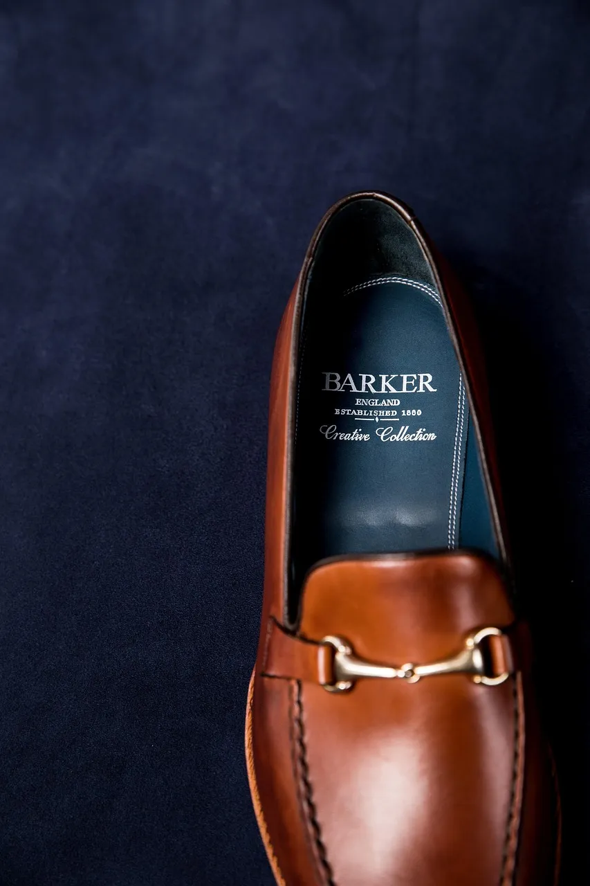 Gold Jacquard Flats Mens Loafers Shoes
