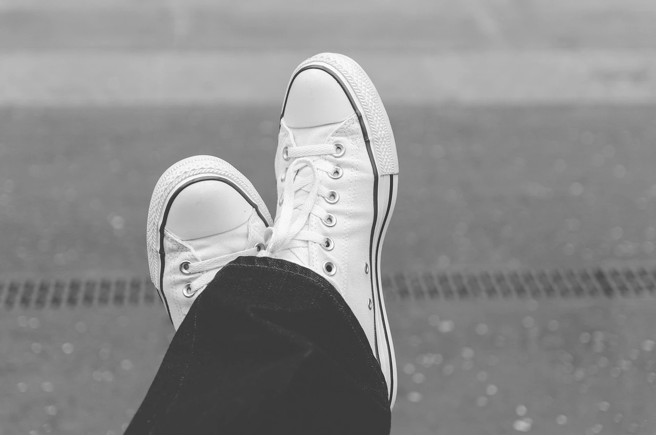 Black Polyester Sneaker