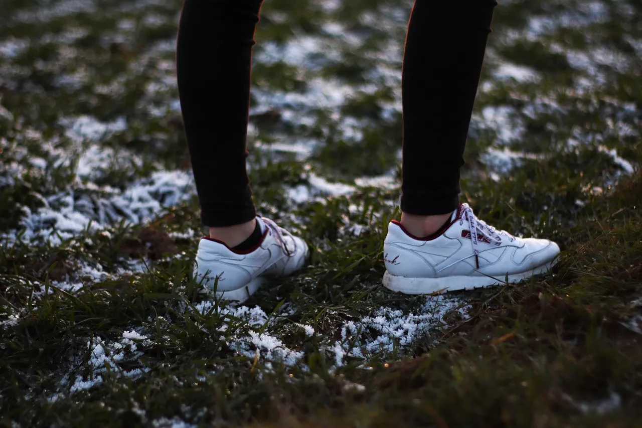 Blue Polyester Sneaker