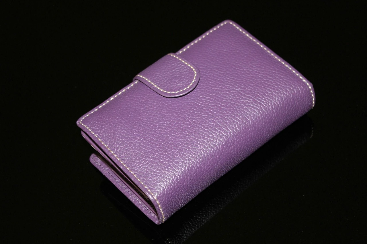 Purple Polyurethane Wallet