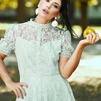 Green Silk Lace Dress Chemisole Lingerie