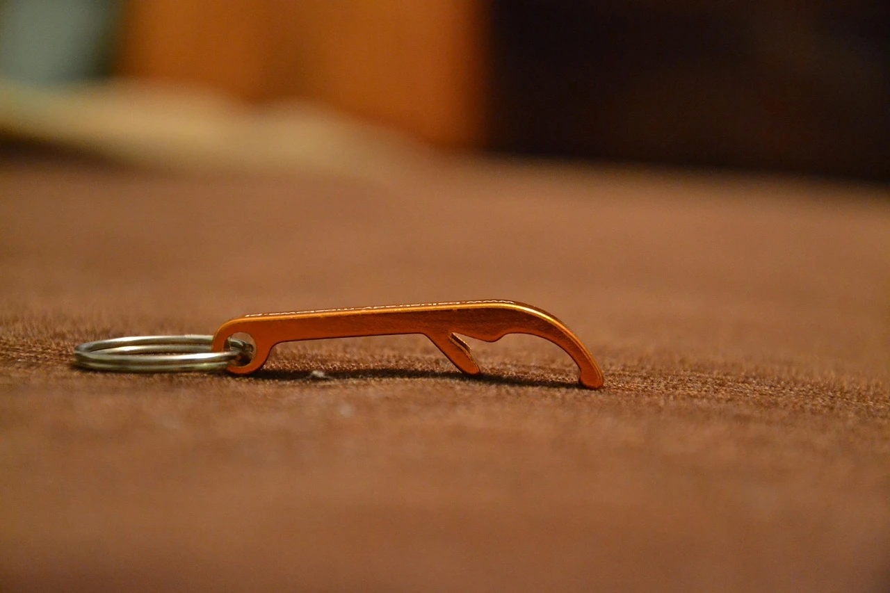 Black Leather Keychain