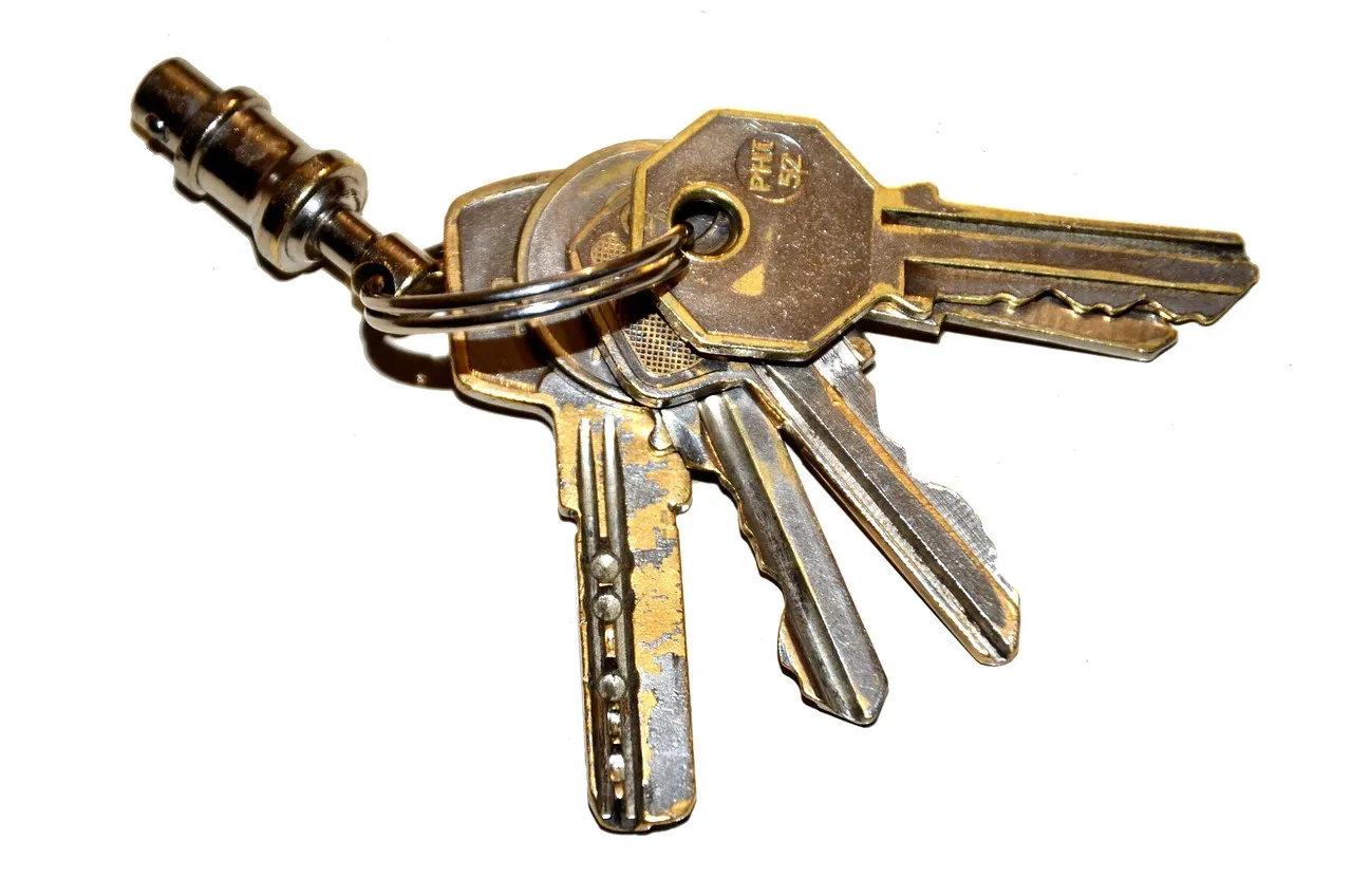 Brown Calfskin Keychain