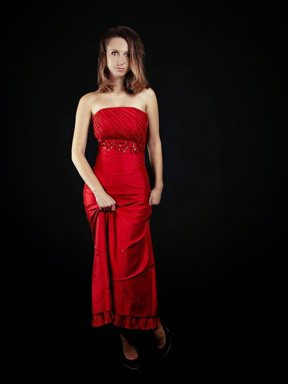 Strap Long Viscose Dress