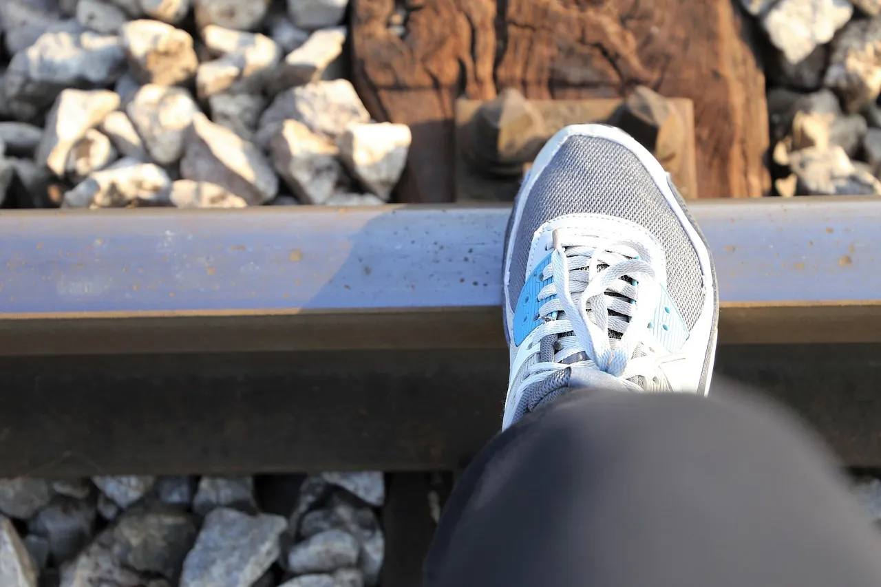 Blue Polyester Sneaker
