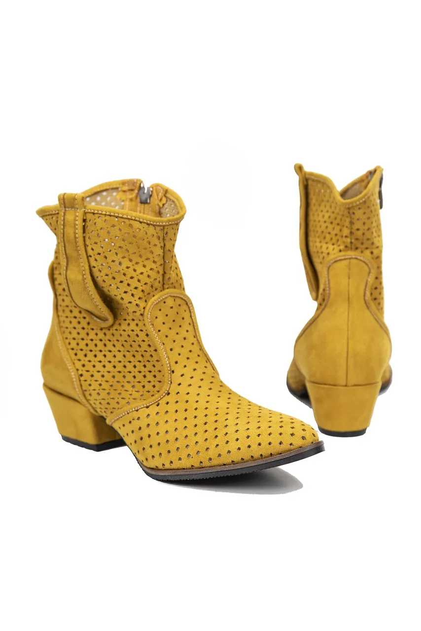 Beige Polyester Boot