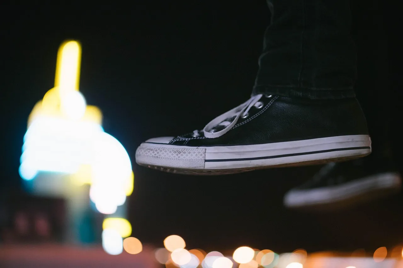 Purple Polyester Sneaker