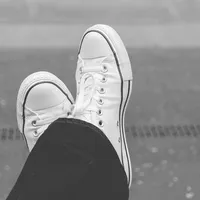 Black Polyester Sneaker