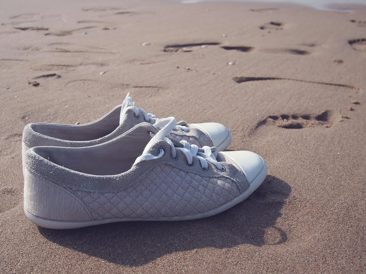 Beige Polyester Sneaker
