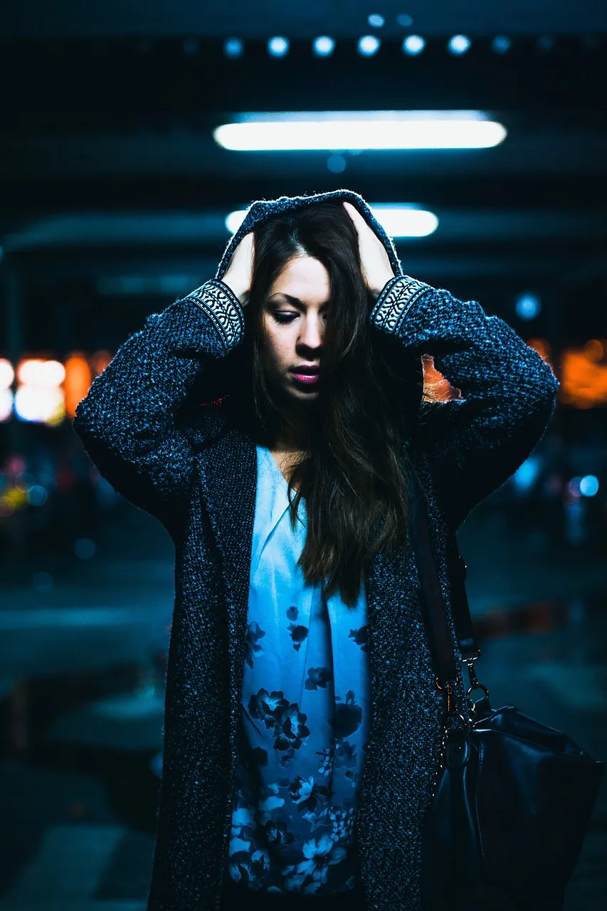 Blue Two-Button Cotton Jacket