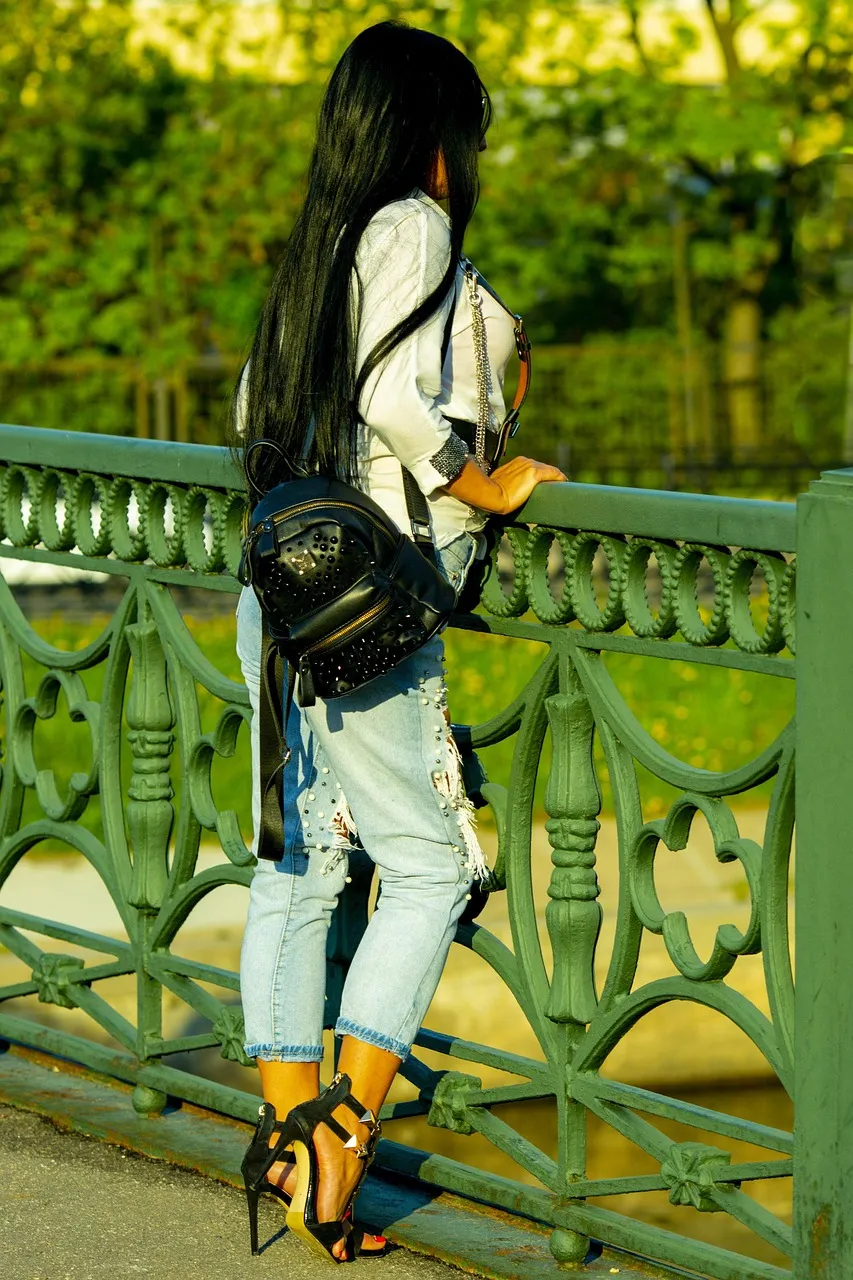Medusa Small Dark Green Calf Leather Sling Pack Backpack Bookbag Bag