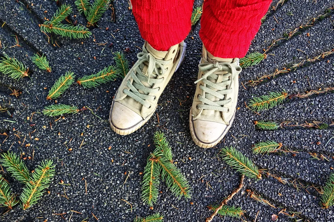 Blue Polyester Sneaker