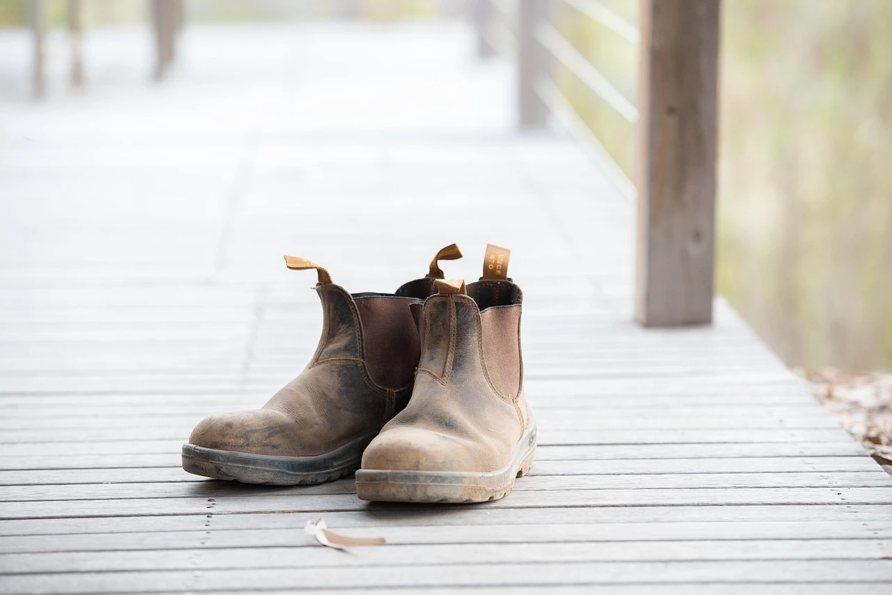 Beige Polyester Boot