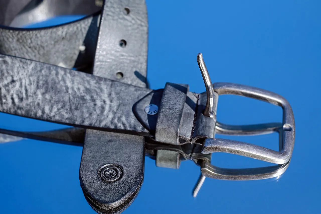 Blue Leather Belt