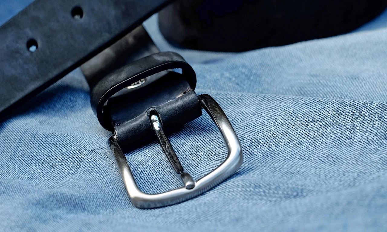 Blue Leather Belt
