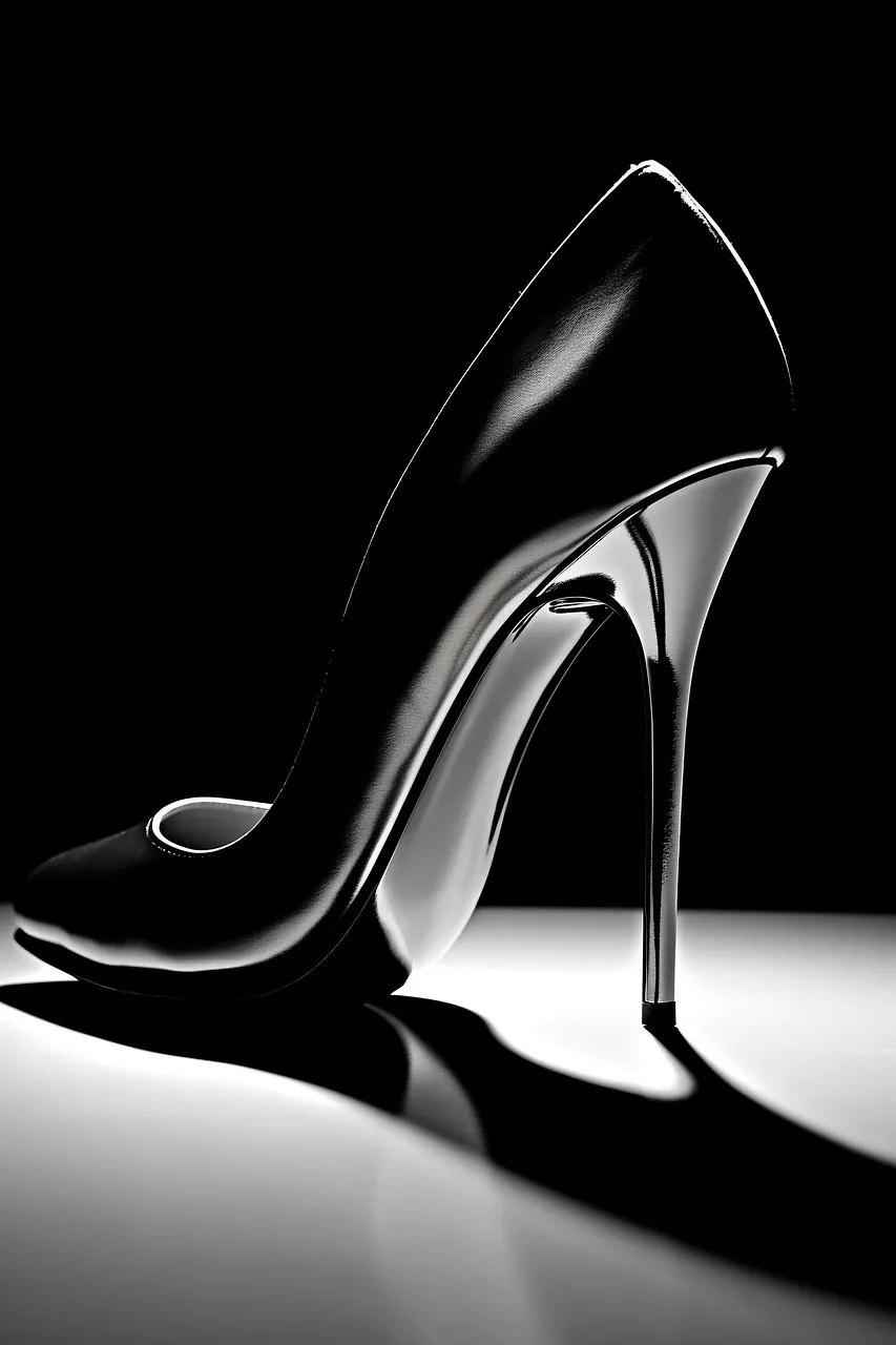 Black High Heels Pumps Patent Leather Shoes