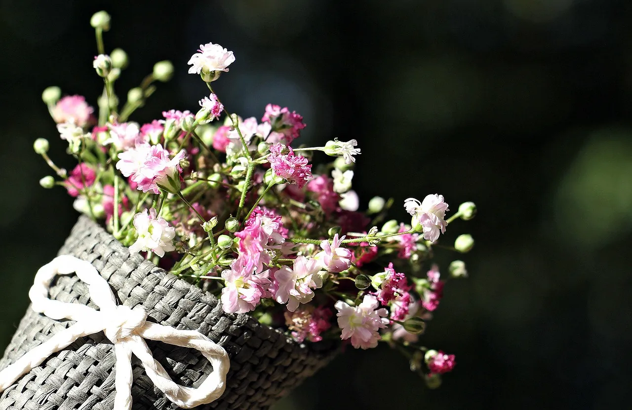 Pink Polyamide Crossbody Bag
