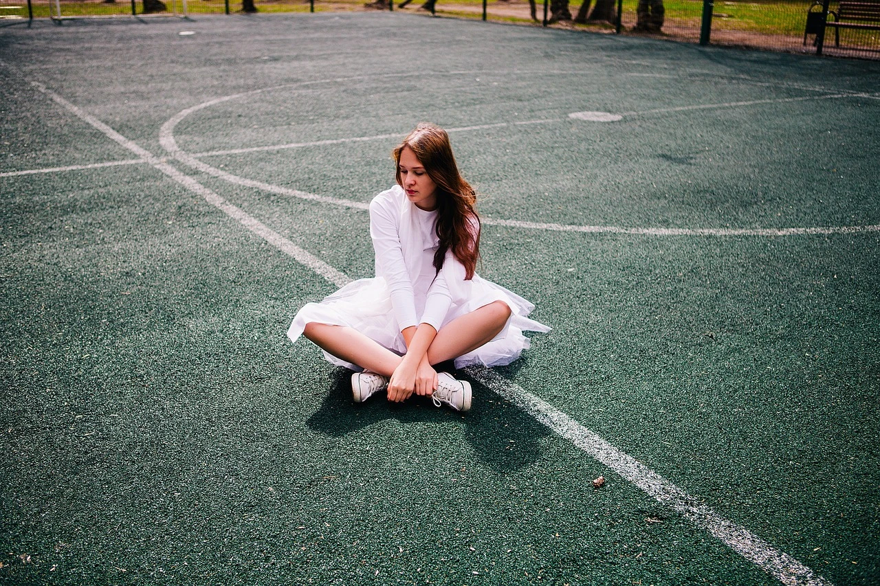 White Polyester Sneaker