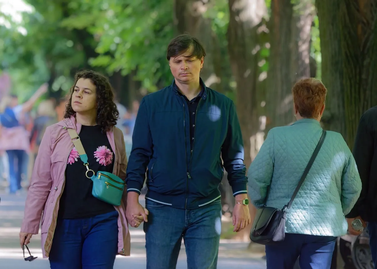 Blue Polyester Jacket