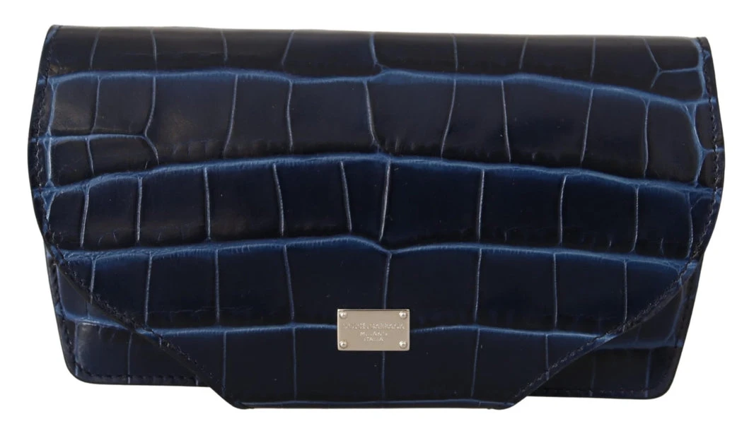 Blue Skin Leather Eyewear Cover Sunglasses Case