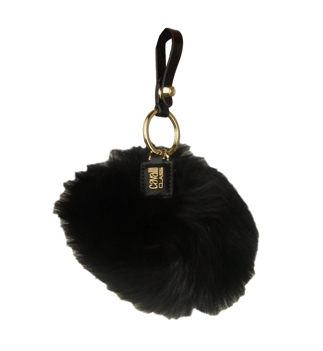 Black Fox Fur Keychain