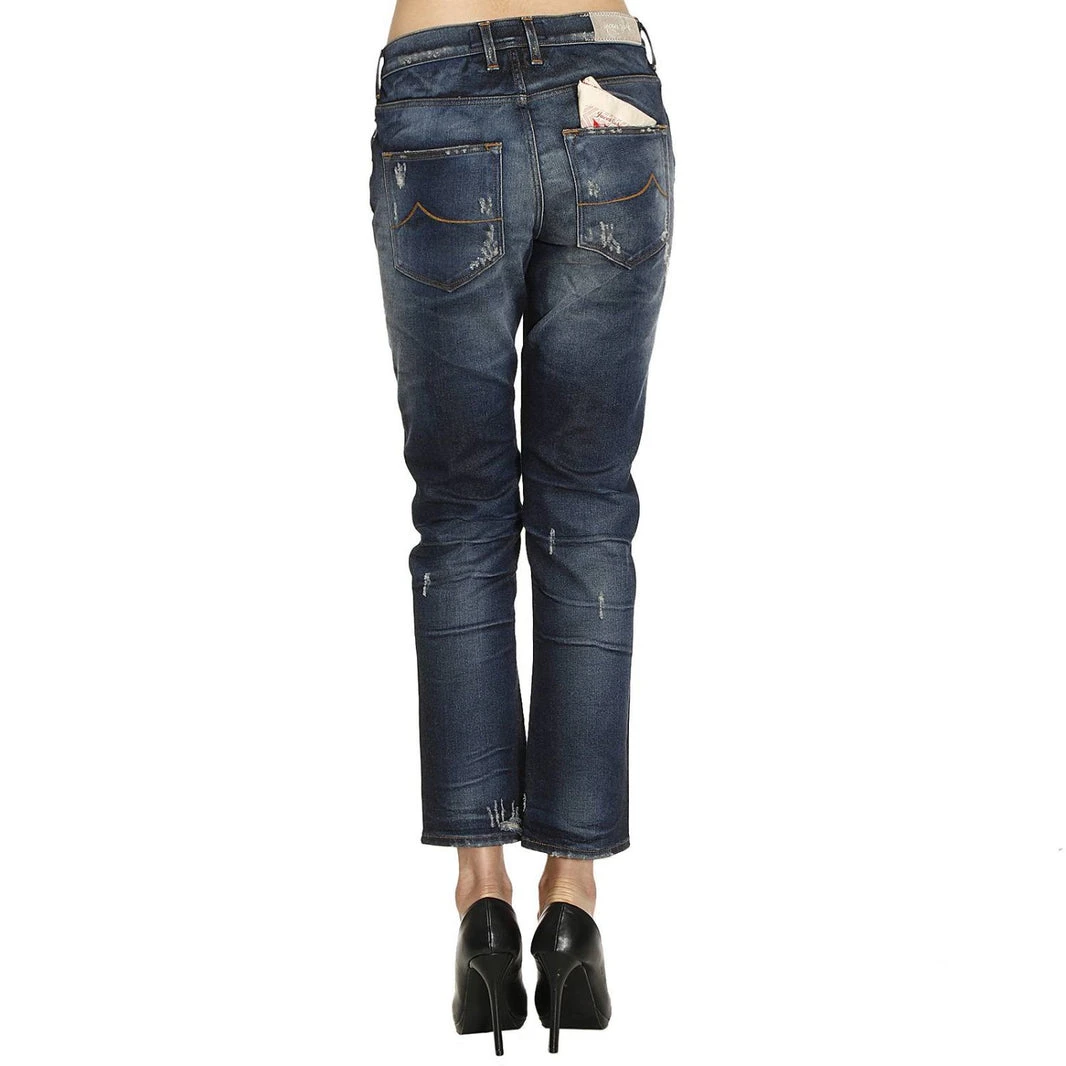 Blue Cotton Jeans & Pant