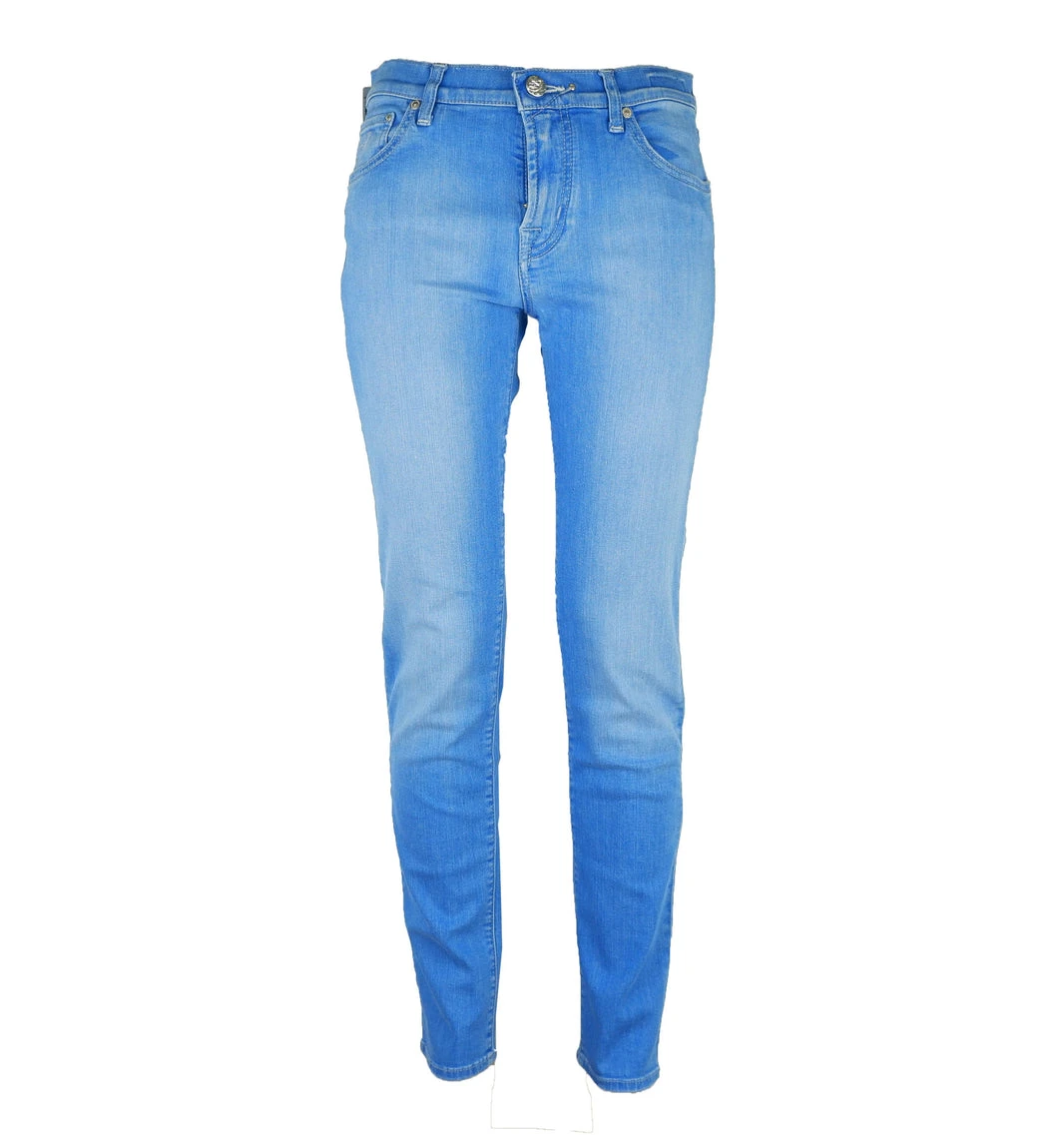 Light Blue Cotton Jeans & Pant